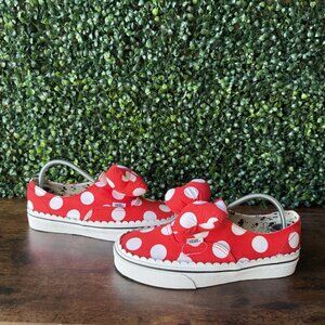 Vans Disney Authentic Gore Minnie Mouse Bow Polka Dot Low Shoes Women Size 8.5